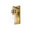 Z-Lite Wentworth 1 Light Wall Sconce, Rubbed Brass & Clear 2300-1SS-RB - alternate 6